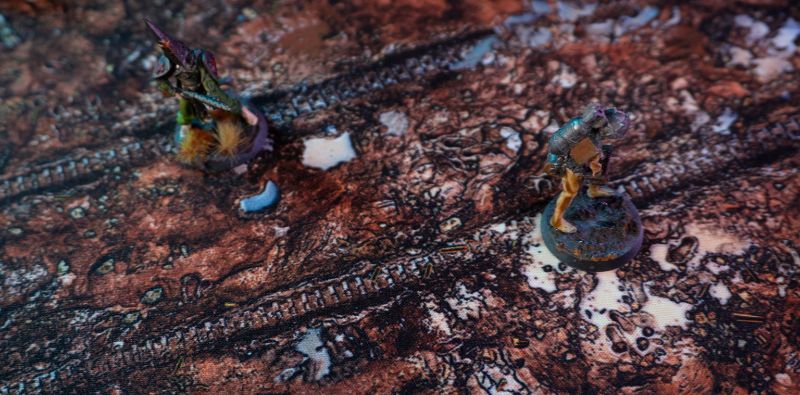 figurines Trench Crusade sur tapis Green Stuff World